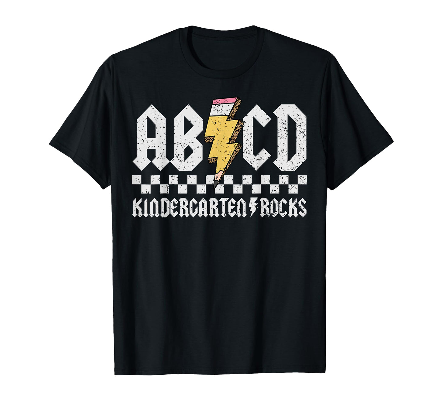ABCD Kindergarten Rocks Pencil Lightning Teachers Rock Boys T-Shirt