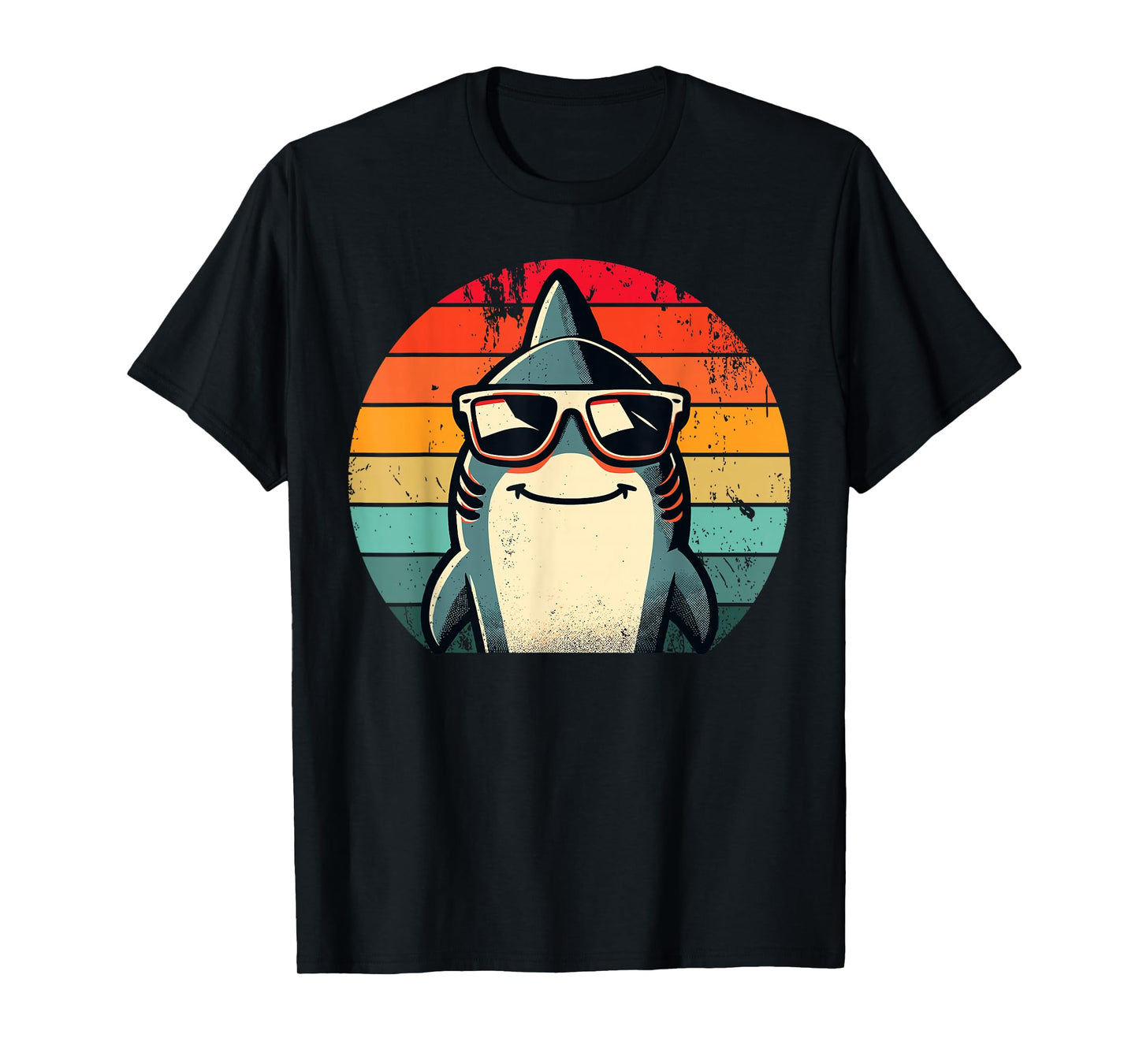 Cool Retro Shark in Sunglasses 70s 80s 90s Funny Shark T-Shirt