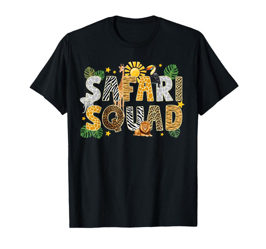 Safari Squad Zoo Jungle Animal Birthday Family Matching T-Shirt
