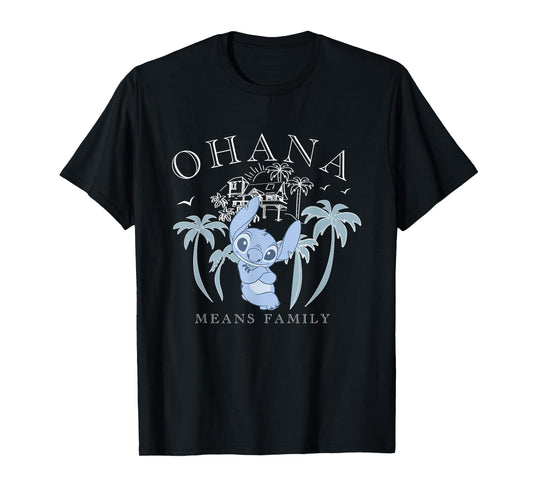 Disney Lilo & Stitch Ohana Means Family Beach T-Shirt