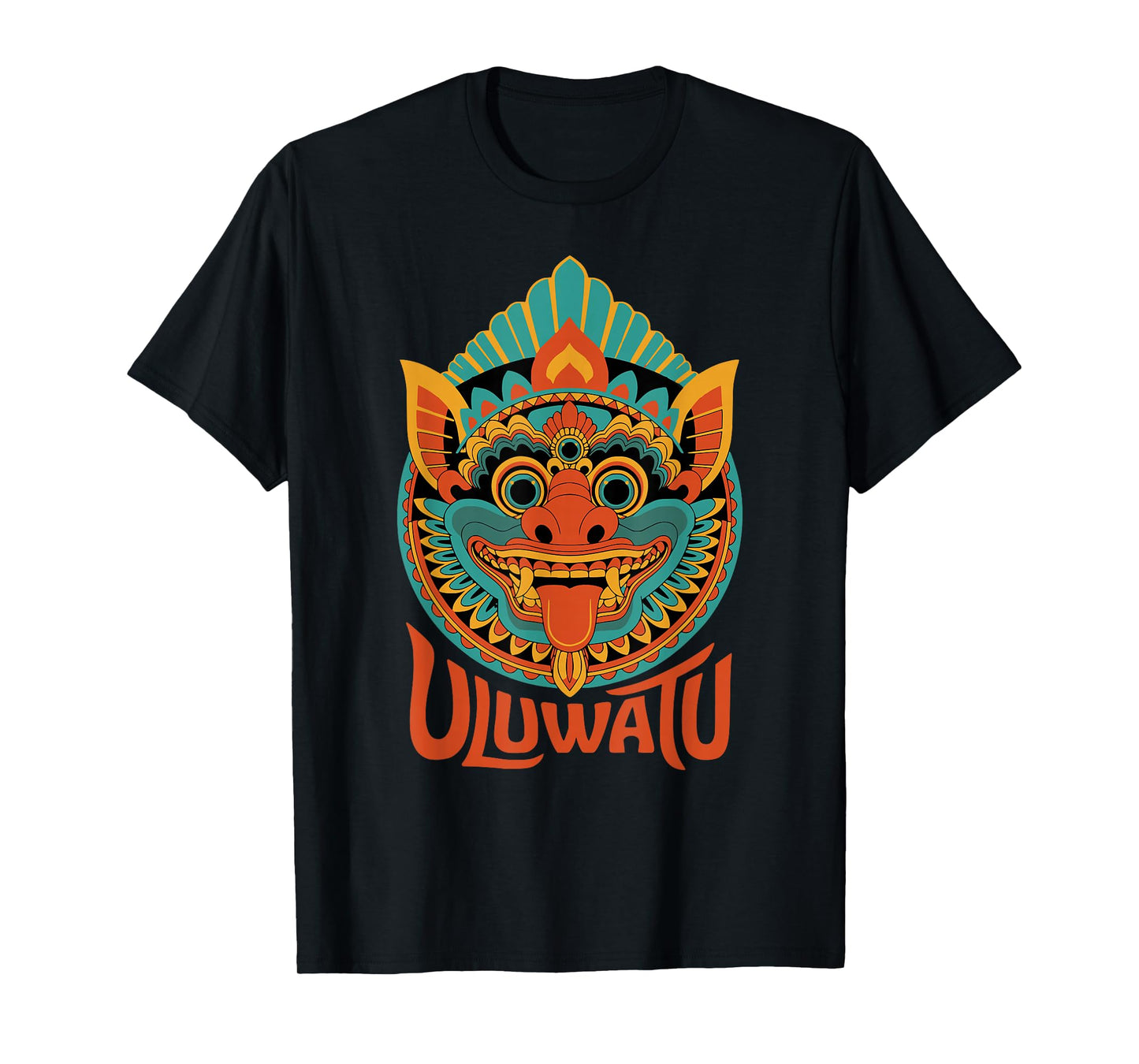 Uluwatu Bali Balinese Hindu Barong Mask Animism T-Shirt