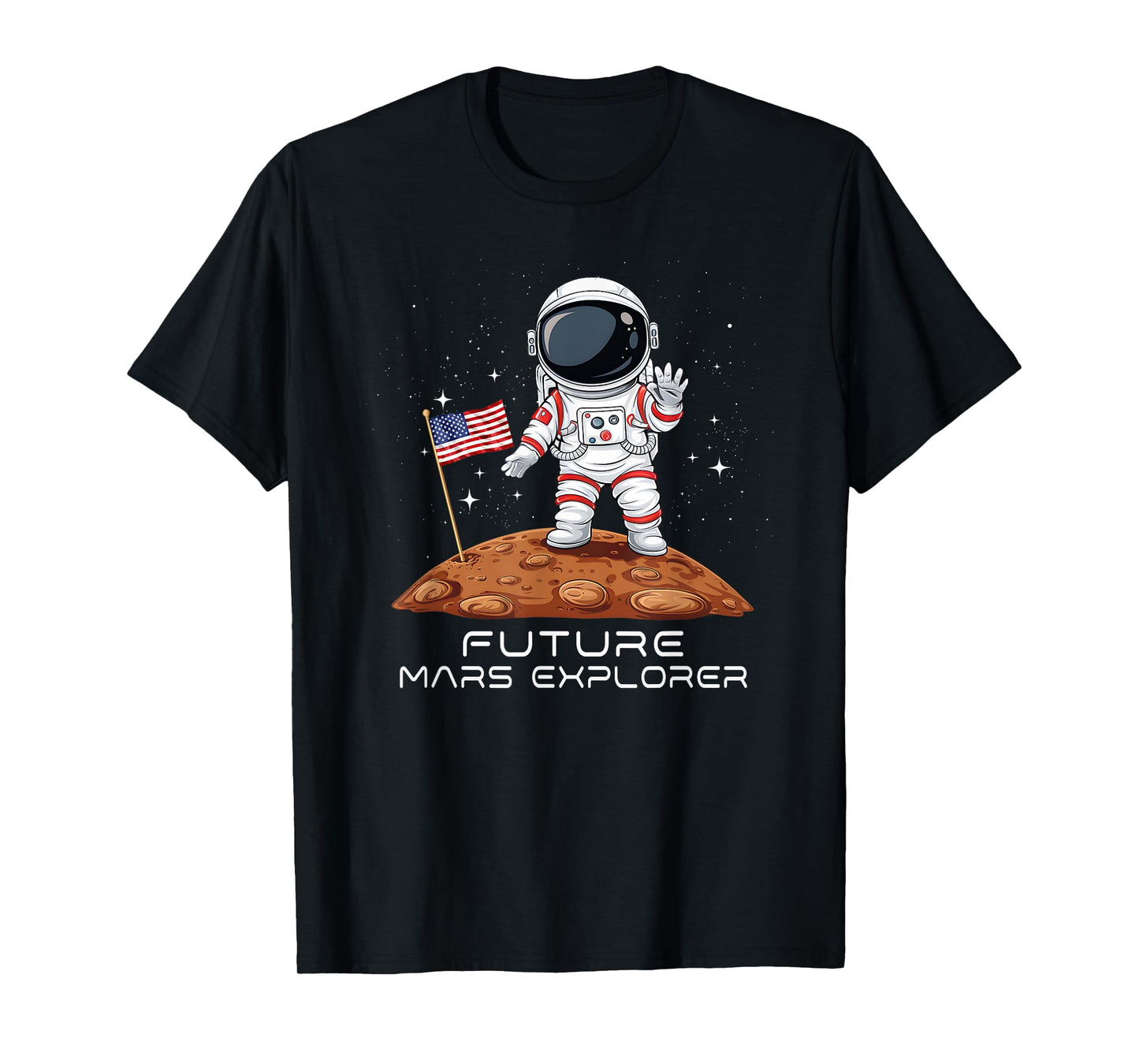 Kids Patriotic Future Astronaut Future Mars Explorer T-Shirt