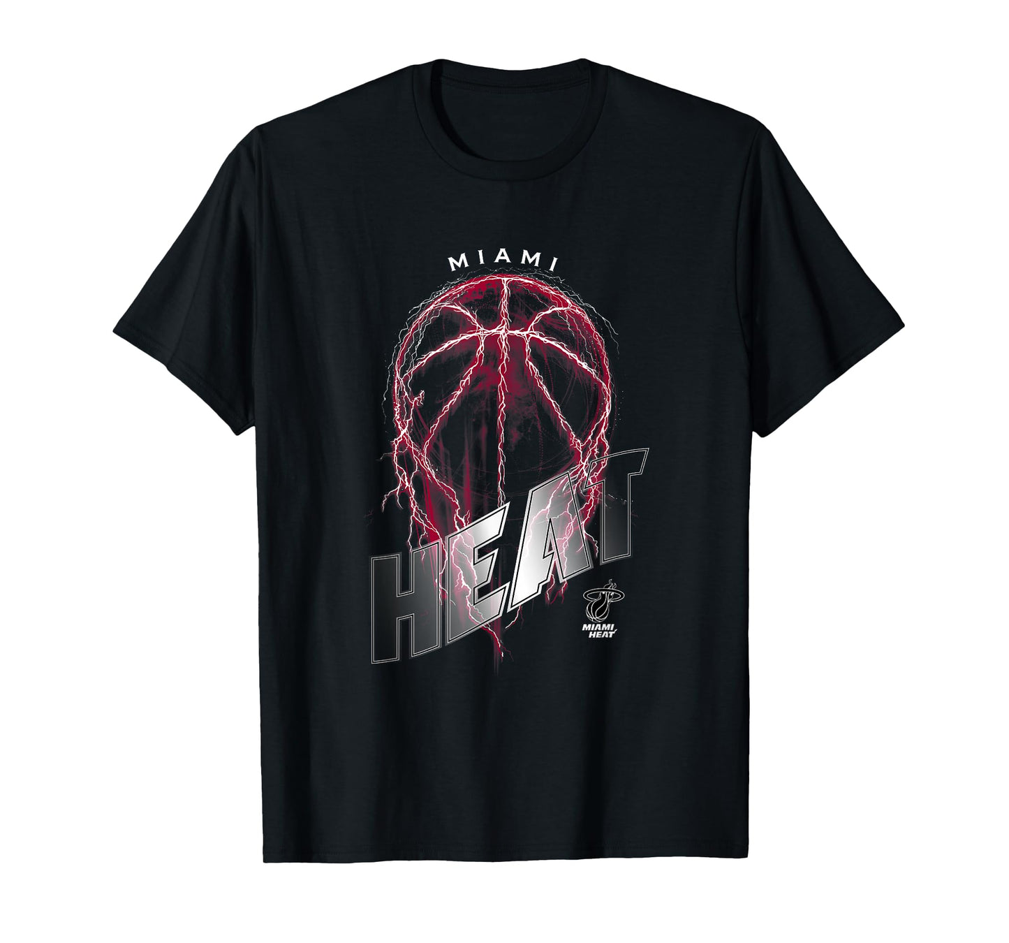 NBA Miami Heat Lightning Bolt Basketball Logo T-Shirt