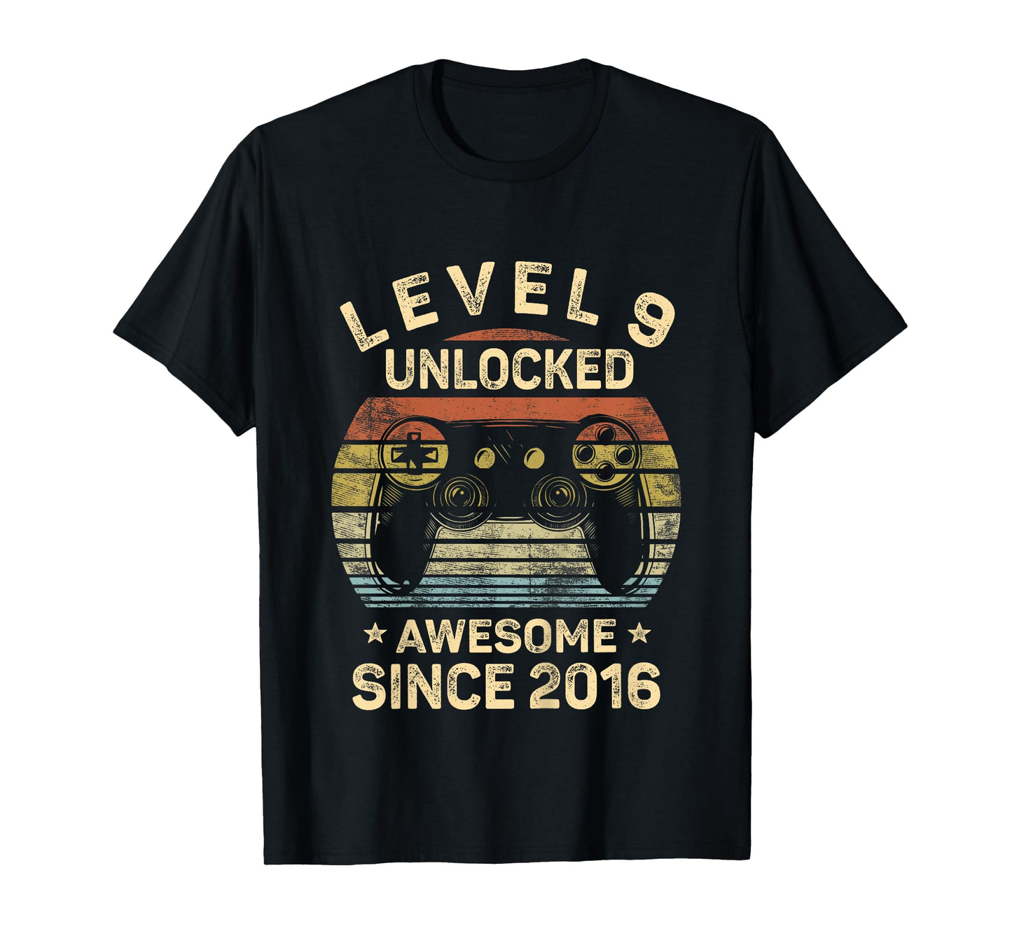 Kids Level 9 Unlocked 9th Birthday 9 Year Old Gifts Gamer Bday T-Shirt