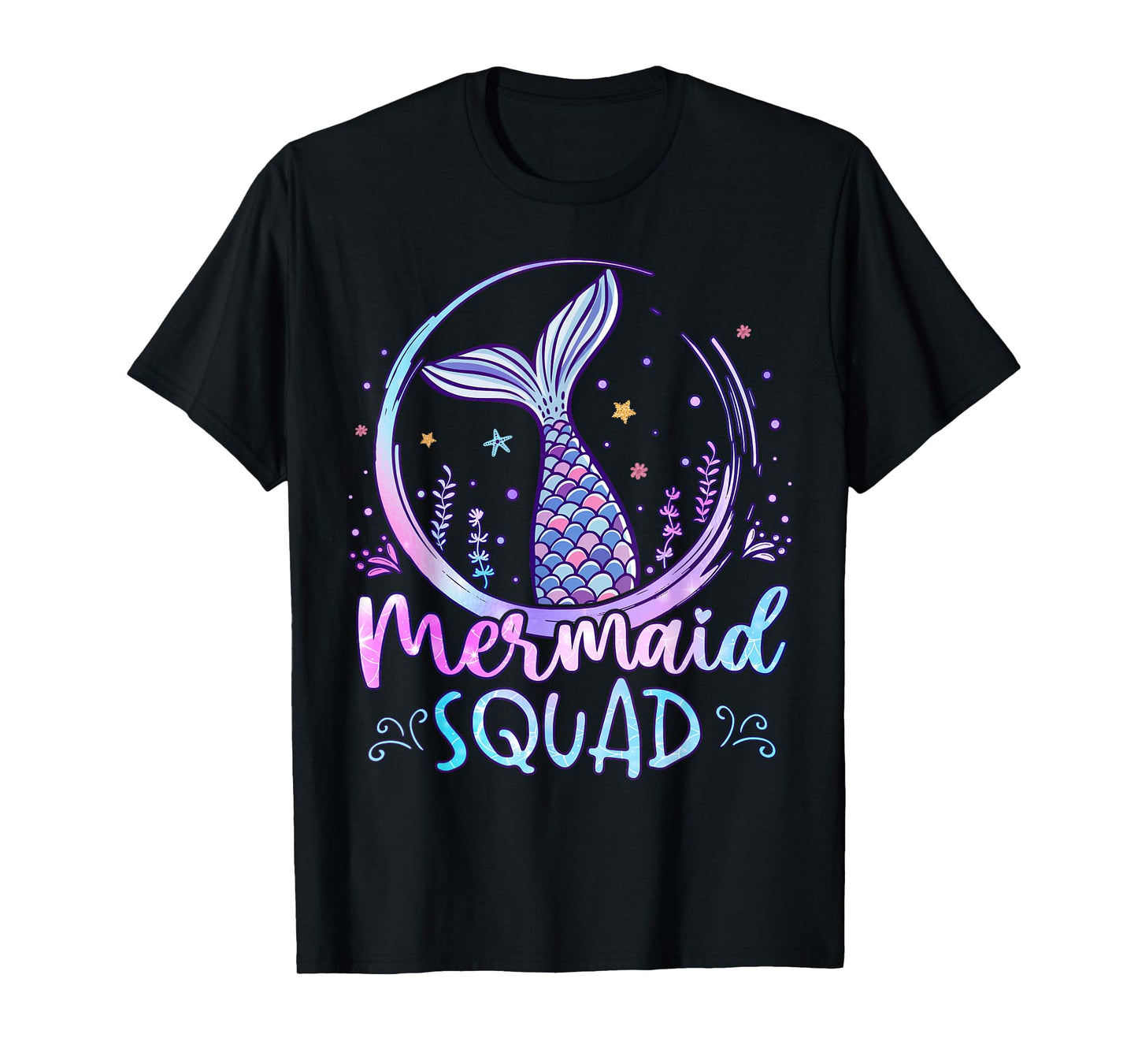Mermaid Birthday Squad Party Girls Women Mermaid T-Shirt