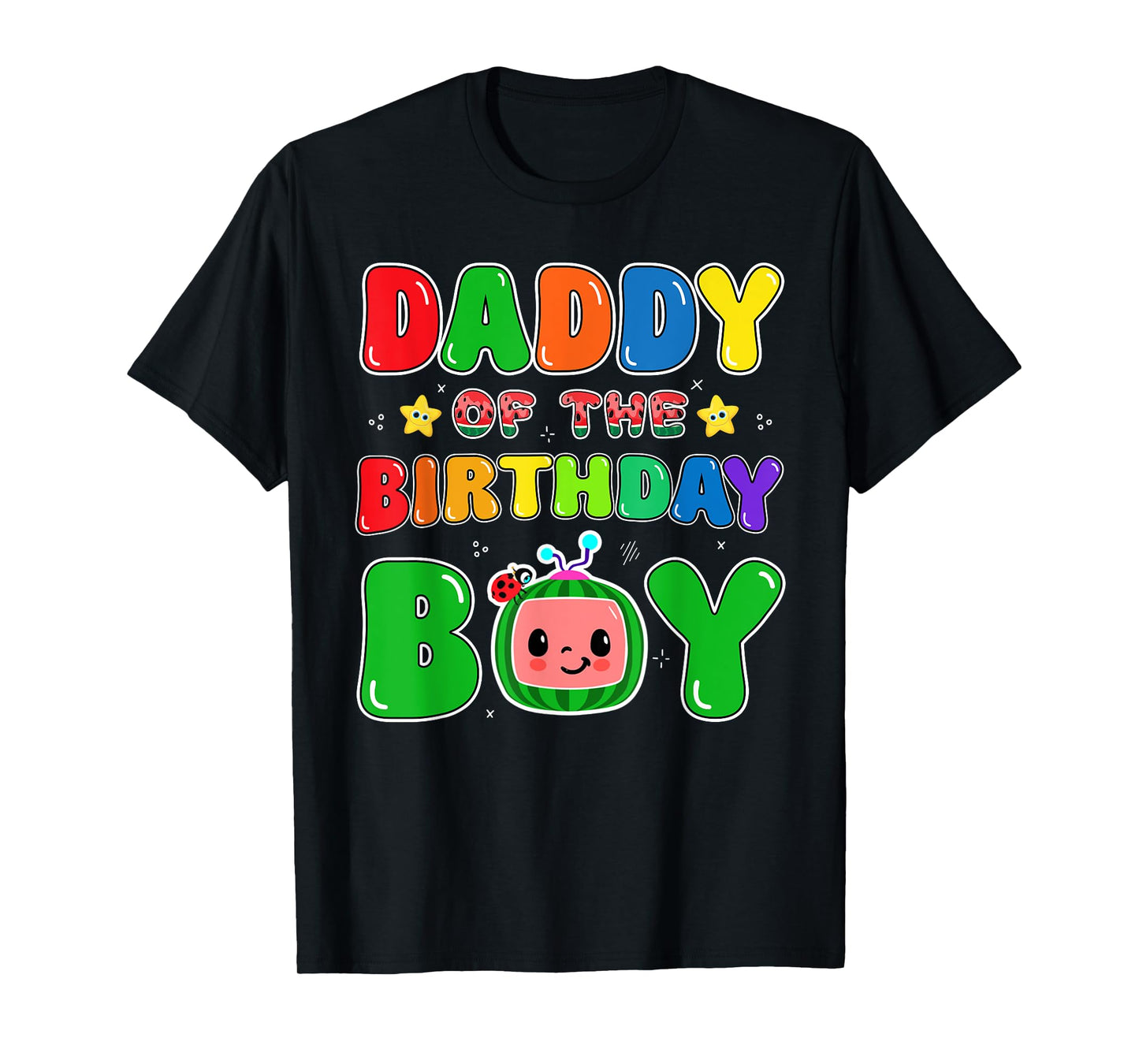 Dad and Mom Daddy of The Birthday Boy Tee Melon Family Party T-Shirt
