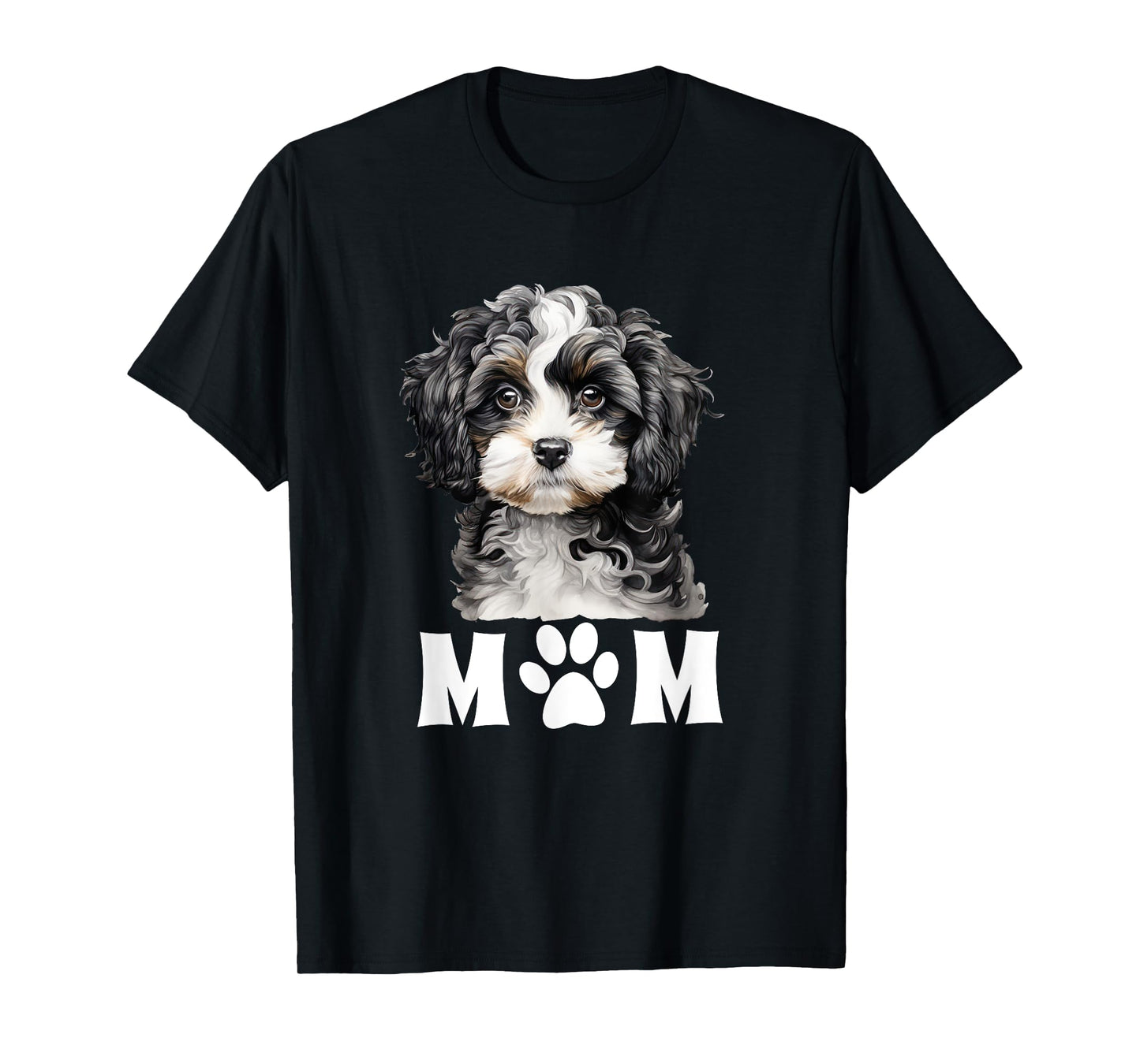 Dog Mom Mum Cute Cavapoo Maltipoo Cavachon Puppy Face Design Men Women T-Shirt