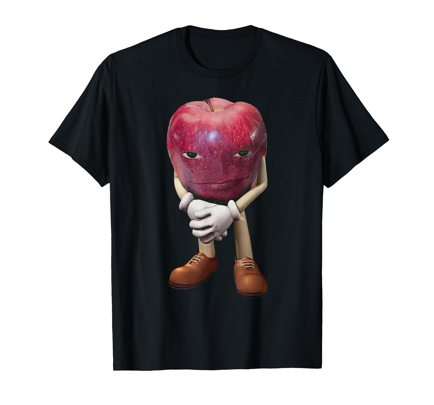 Me Asf Apple Funny Apple With Face Meme Wapple T-Shirt