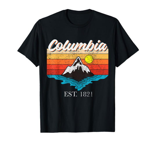 Columbia Home Town Vintage Sunset USA Vacation T-Shirt