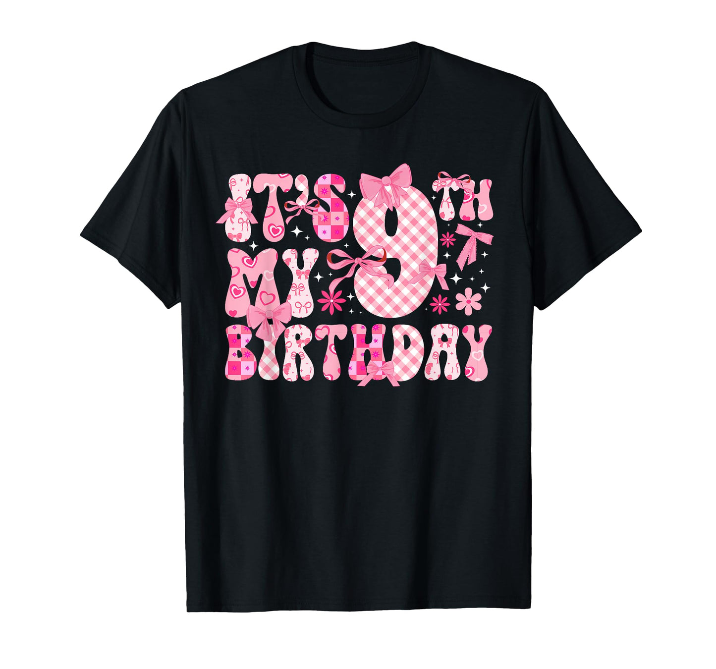 9th Coquette Themed Birthday Nine Year Old Girl Coquette Bow T-Shirt