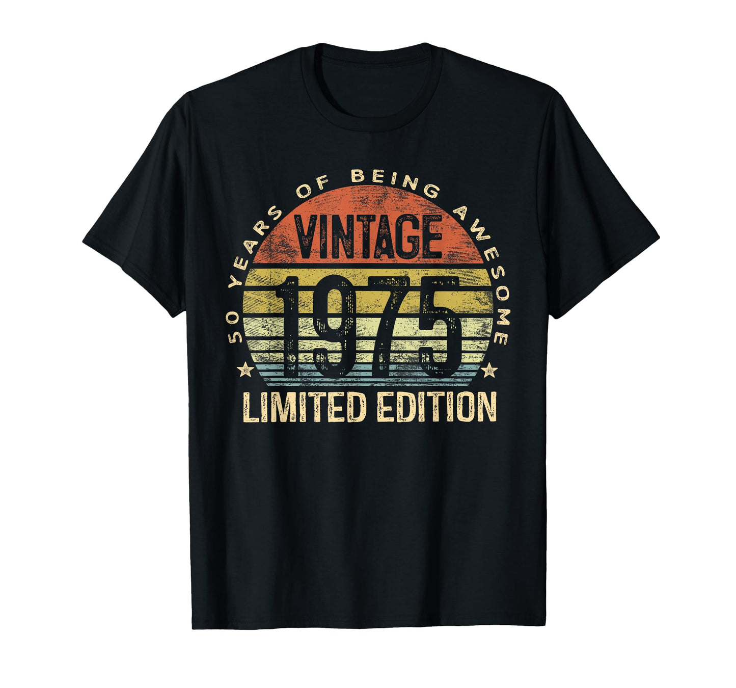 Vintage 1975 Limited Edition 50-Year-Old Gifts 50th Birthday T-Shirt