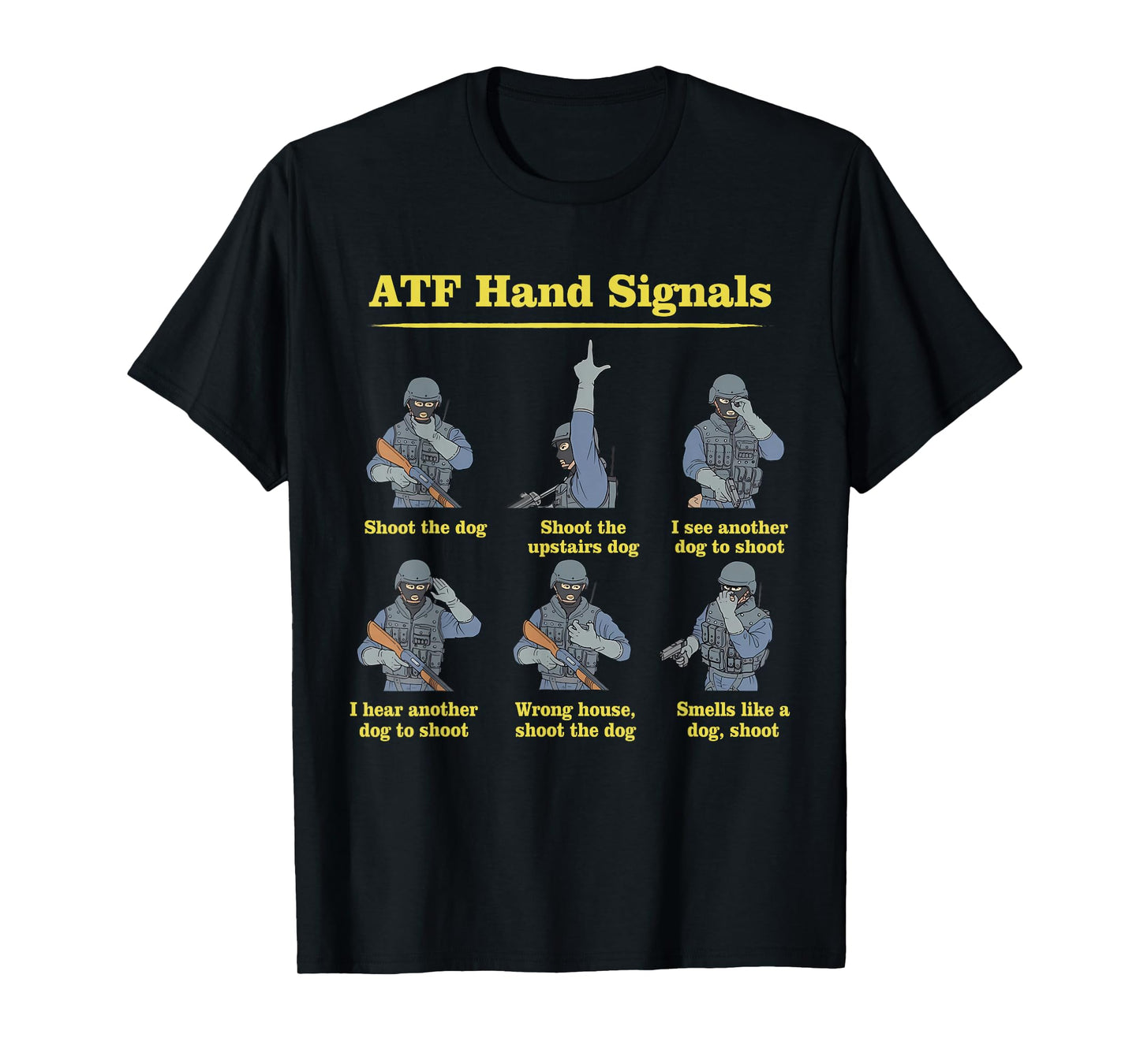 ATF Hand Signals Funny Apparel T-Shirt