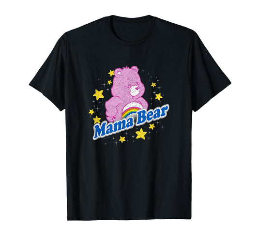 Care Bears Mama Bear Cheer Bear Rainbow Stars Vintage Logo T-Shirt