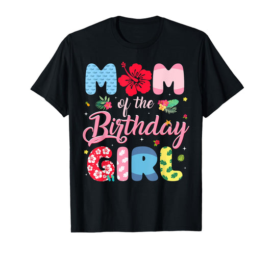 Mom Of the Birthday Girl Family Summer Beach Birthday Party T-Shirt