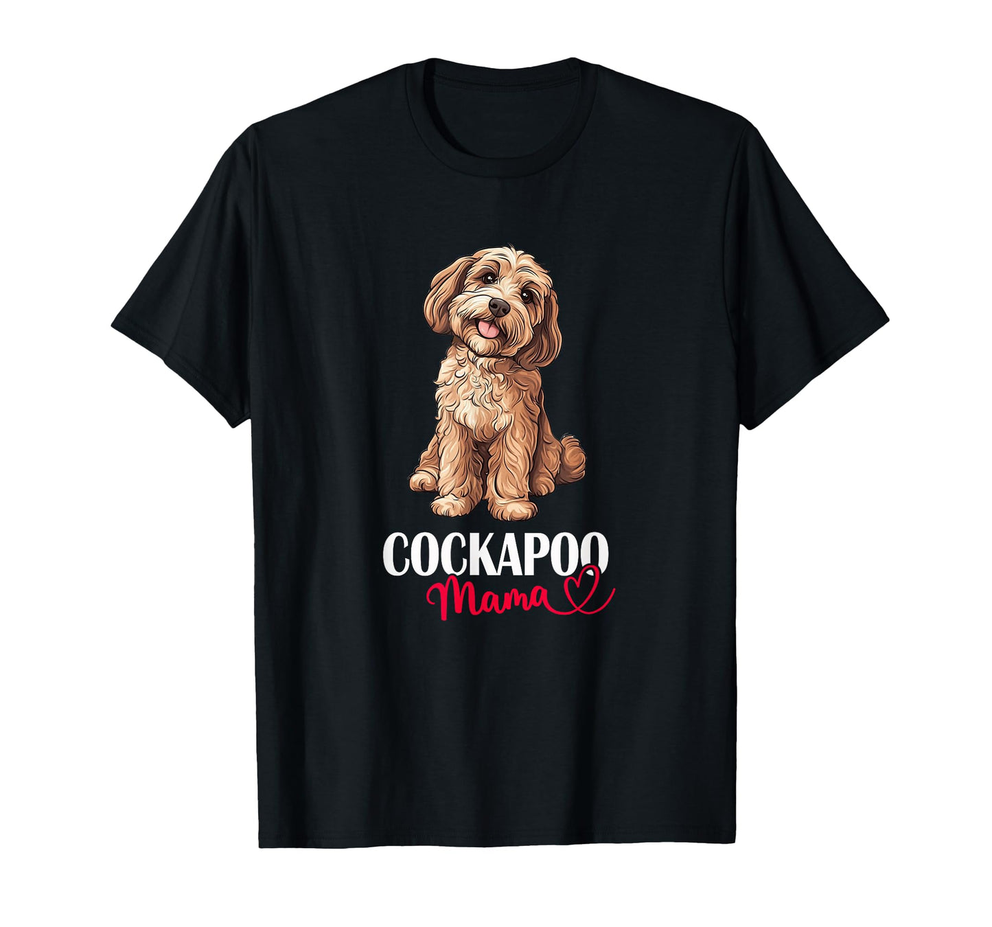 Womens Cute Illustration for Owners Lovers Mom Cockapoo Mama T-Shirt