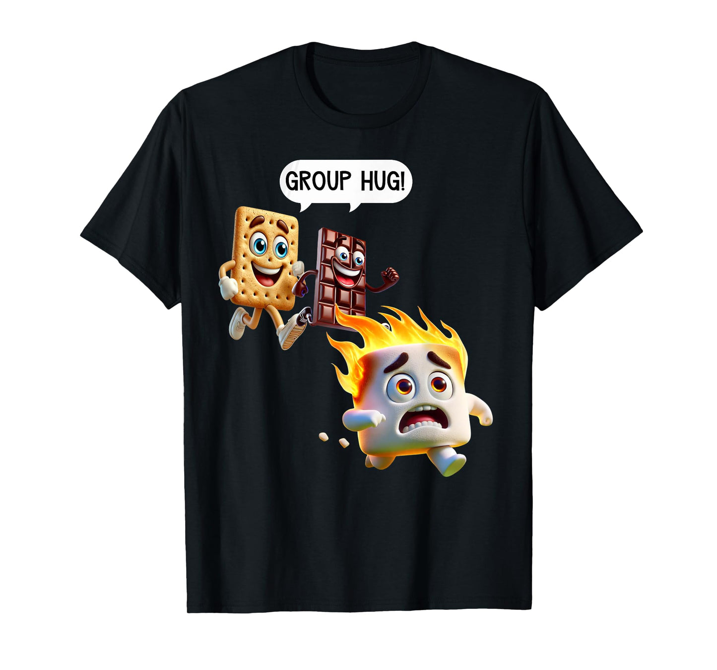 Funny T Shirts For Men Smores Camping Roasting Outdoor Women T-Shirt