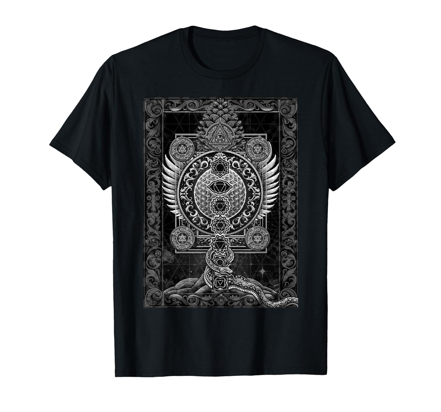 Sacred Geometry Esoteric Spiritual Psychedelic Flower Occult T-Shirt
