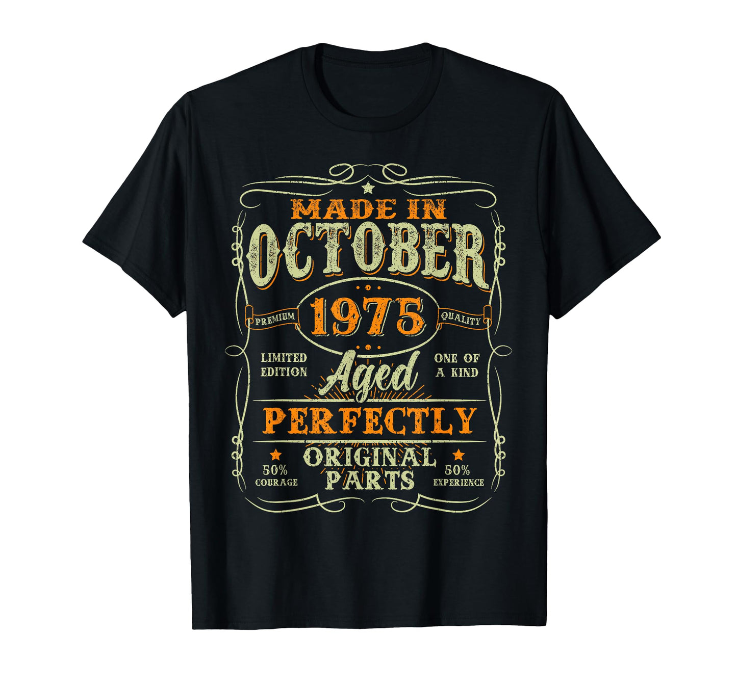50 Years Old Vintage Made In October 1975 50th Birthday Men T-Shirt