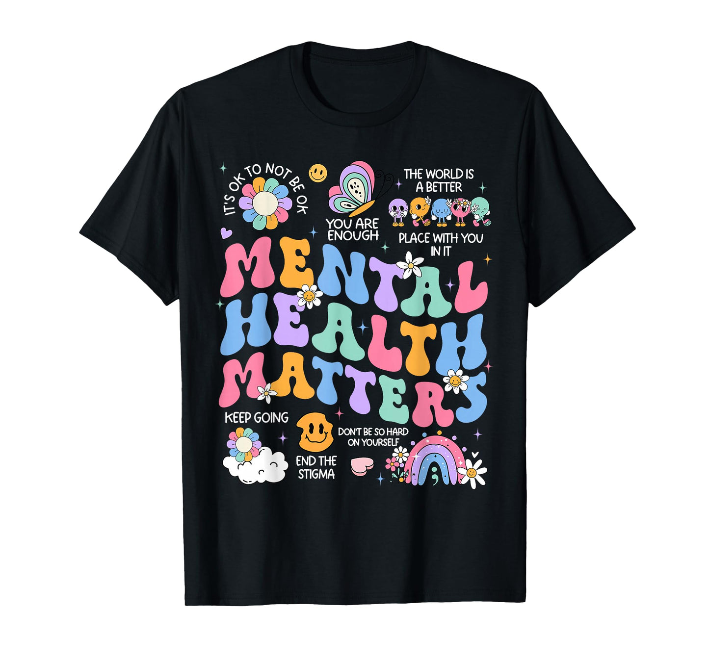 Mental Health Matters Human Brain Illness Awareness T-Shirt