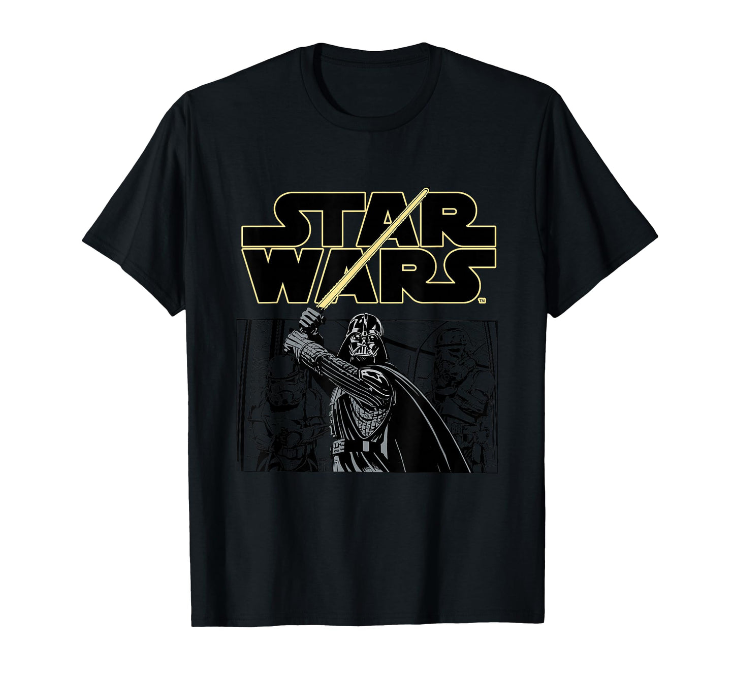 Star Wars Classic Darth Vader Empire Attack Panel T-Shirt