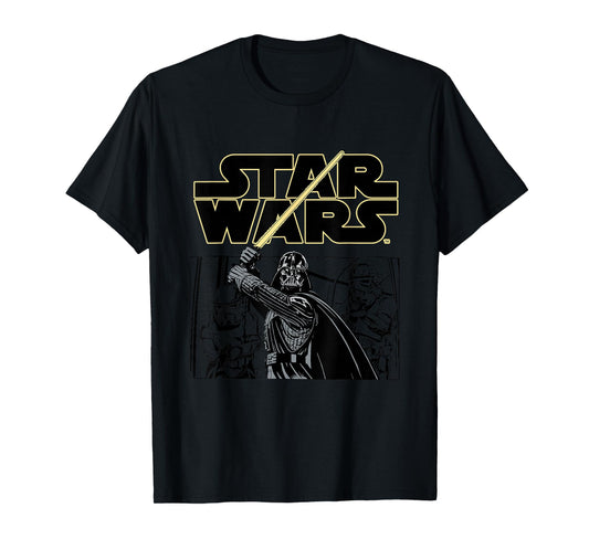 Star Wars Classic Darth Vader Empire Attack Panel T-Shirt