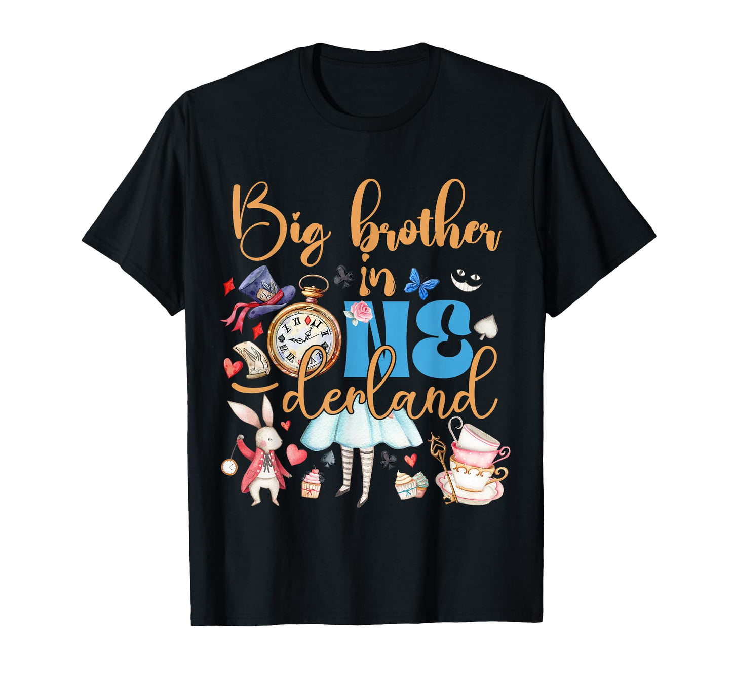Alice Big Brother in ONEderland Birthday Family T-Shirt