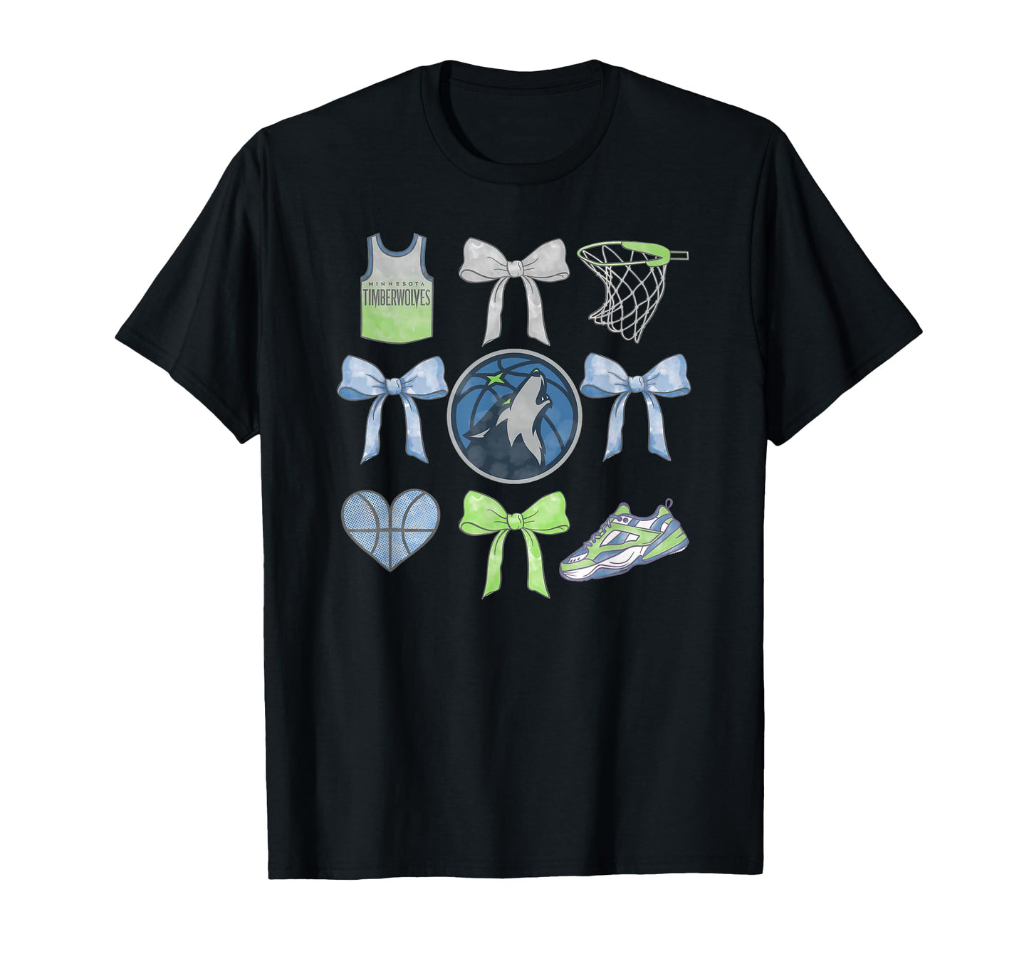 NBA Minnesota Timberwolves Bow Grid T-Shirt