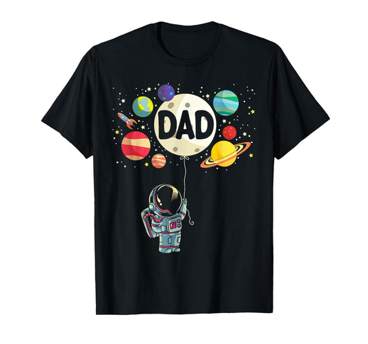 Dad of The Birthday Boy Space Astronaut 1st Birthday Family T-Shirt