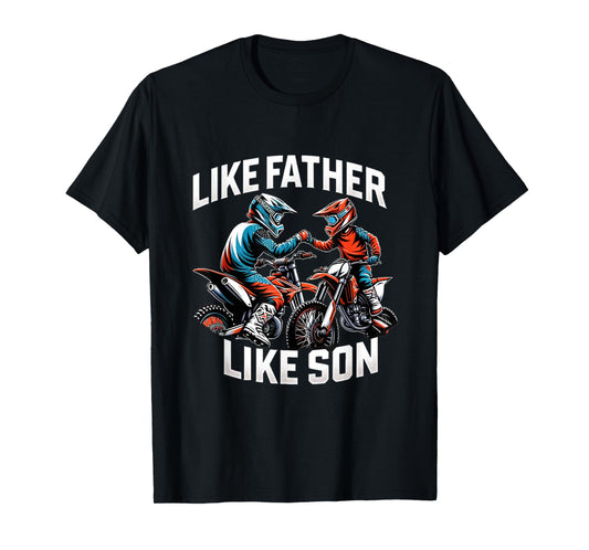 Dirt Bike Family Father Son Motocross Off-Road MX Dad Boys T-Shirt