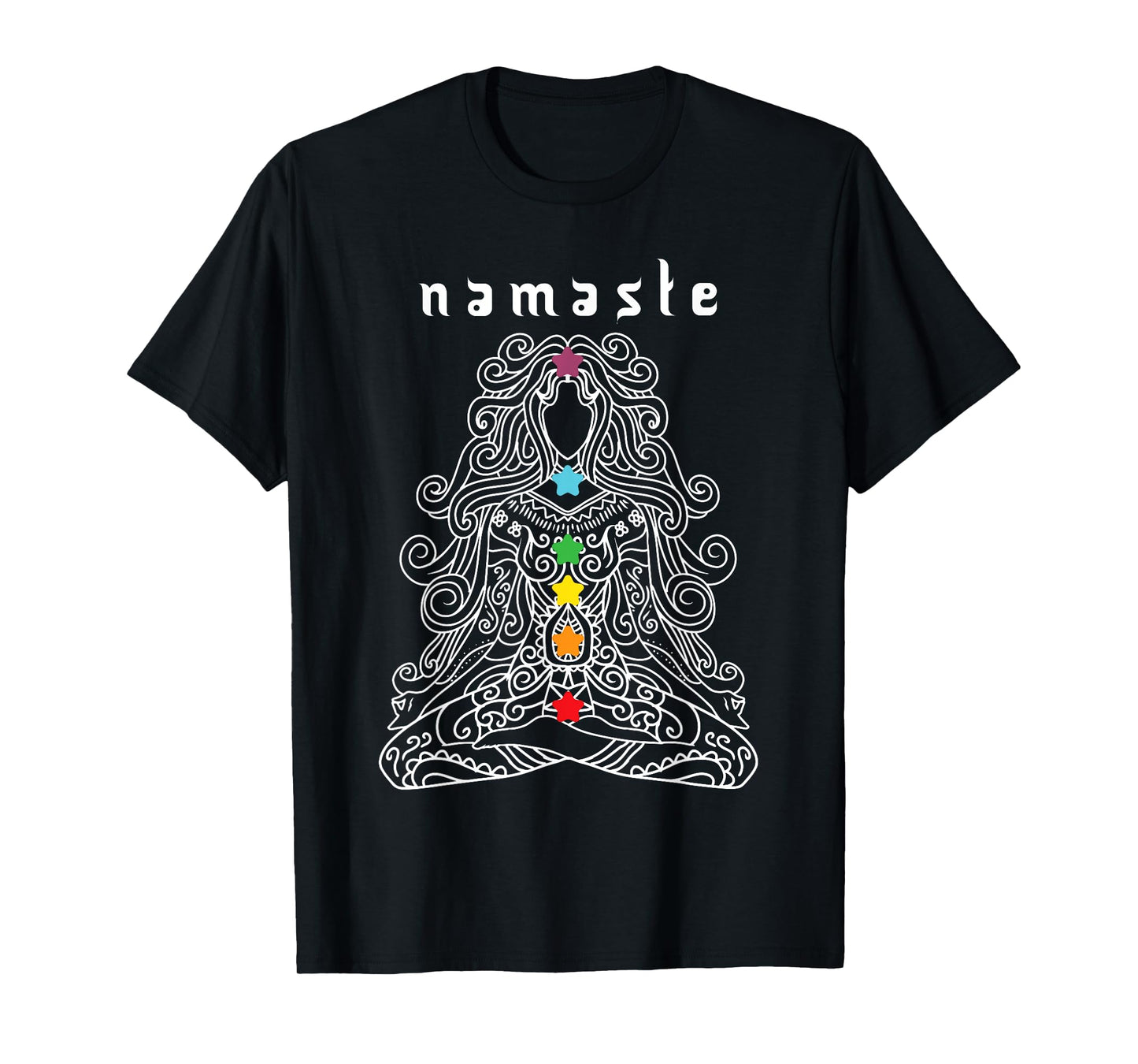 Namaste Design Yoga Pose with Chakra Awesome Gift T-Shirt