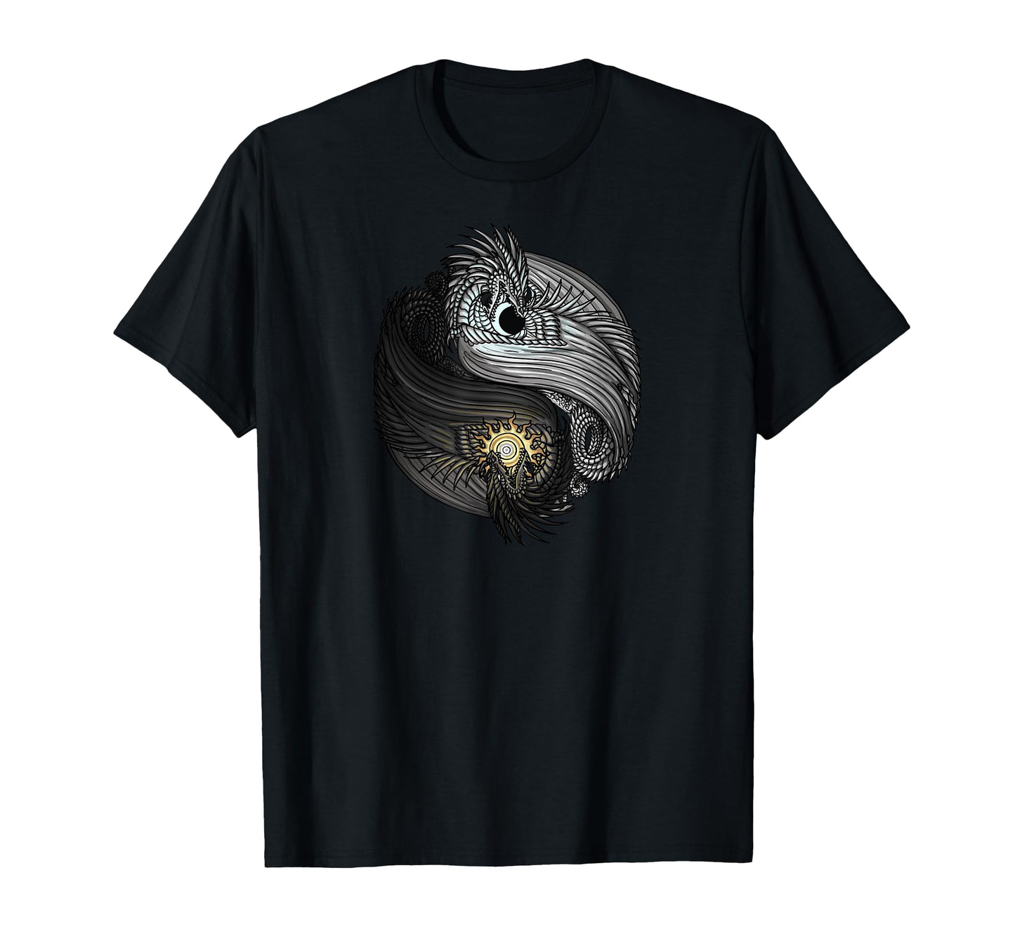 The Dreaming Dragon Sun and Moon Yin Yang Dragons T-Shirt