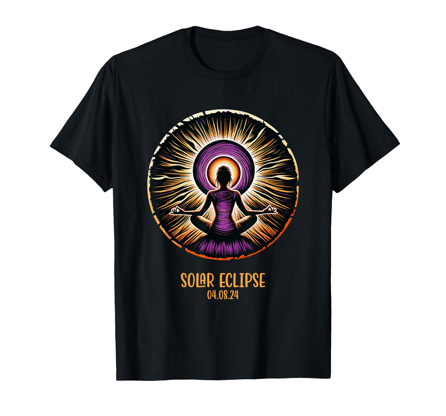Totality April 8 2024 Total Solar Eclipse Women Yoga T-Shirt