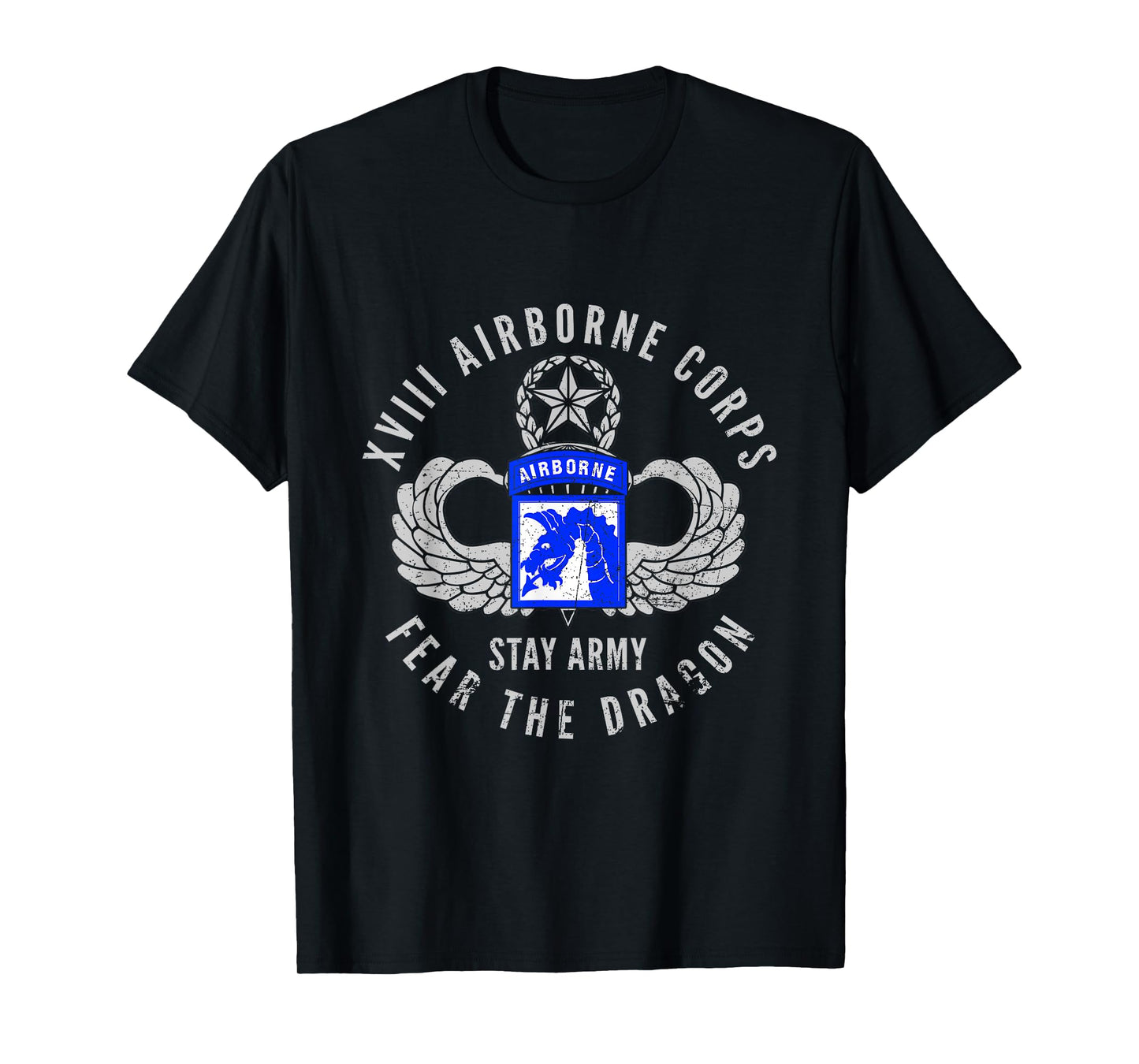 Proud 18th XVIII Airborne Corps US Veteran Fear The Dragon T-Shirt
