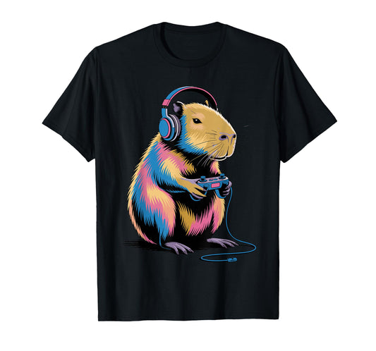 Cool Capybara Art for Men Women Kids Rodent Capybara Lover T-Shirt