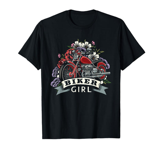 Motorcycle Girl Motorbike Motorcyclist - Biker Girl T-Shirt