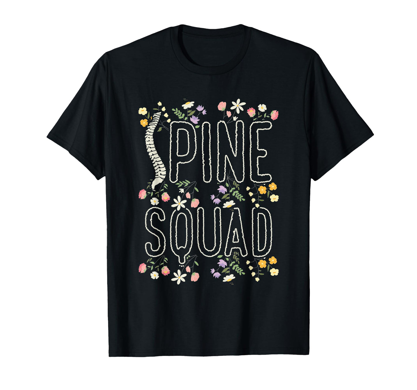 Orthopedic Nurse Floral Orthopedic Spine Squad T-Shirt