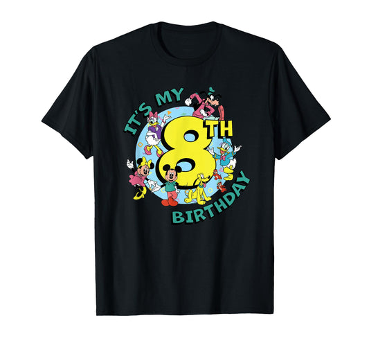 Disney Mickey and Friends It's My Eighth 8th Birthday T-Shirt