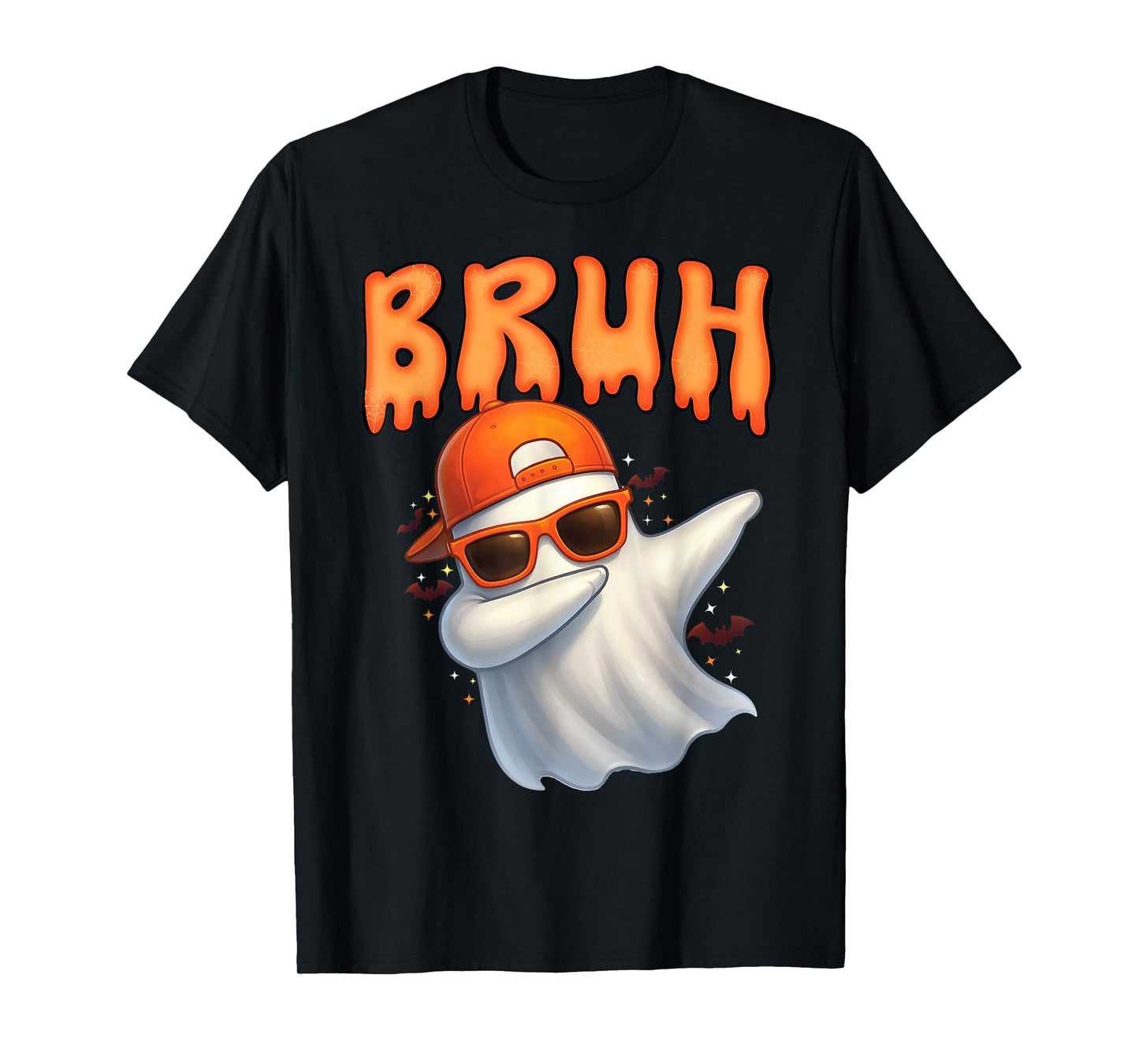 Funny Bruh Meme Spooky Dabbing Ghost Halloween Kids Toodlers T-Shirt