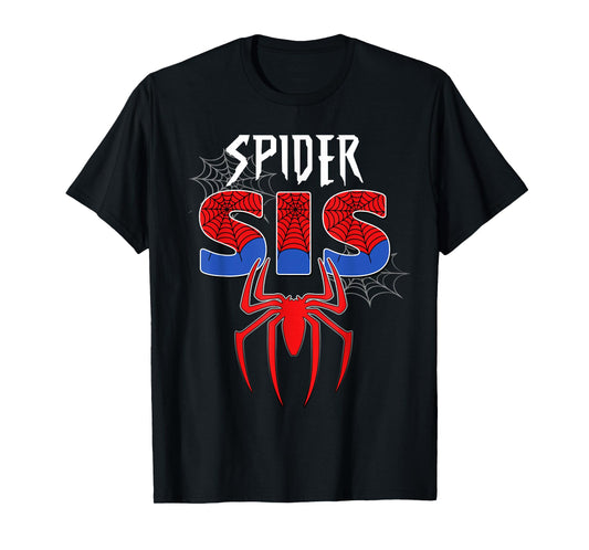 Birthday Party Family Spider Web Sister Cute Big Sis T-Shirt