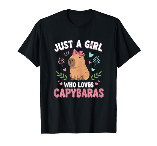 Just a Girl who loves Capybaras Cute Capybara Lover T-Shirt