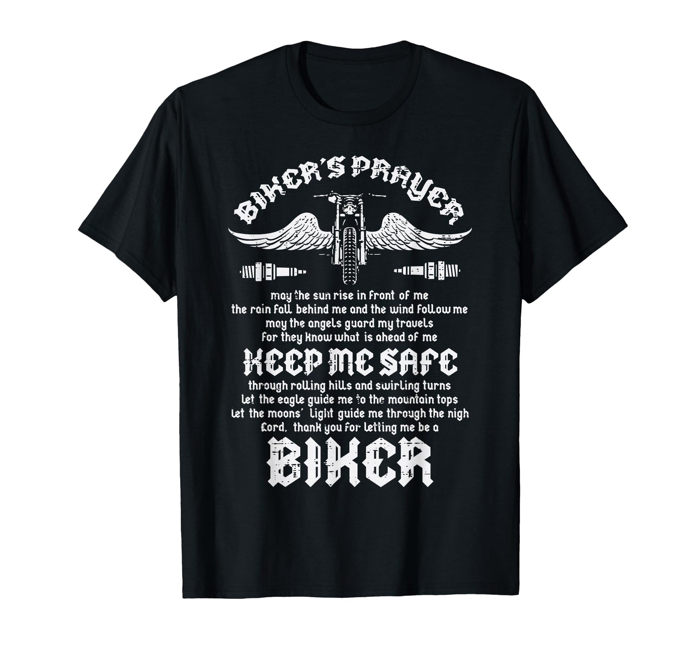 Bikers Prayer Vintage Motorcycle Motorbike Men Women Kids T-Shirt
