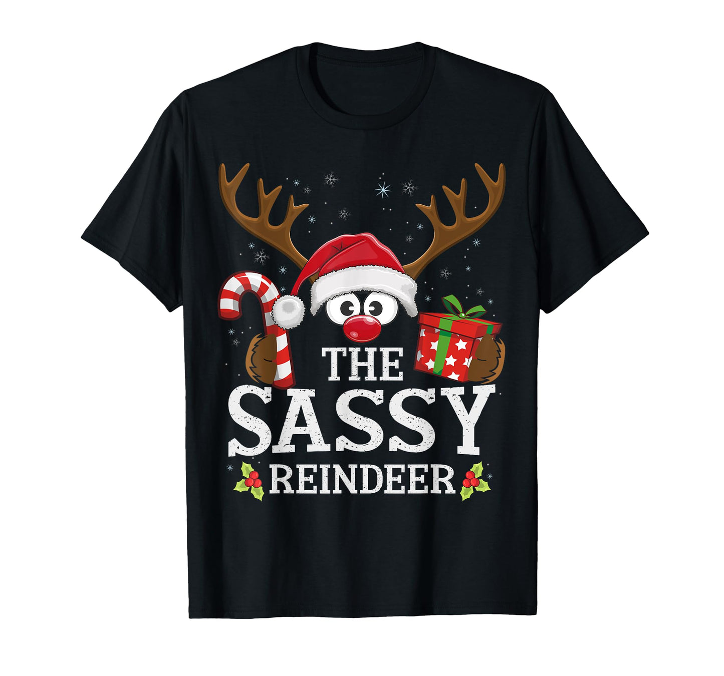 Christmas Matching The Sassy Reindeer Family T-Shirt