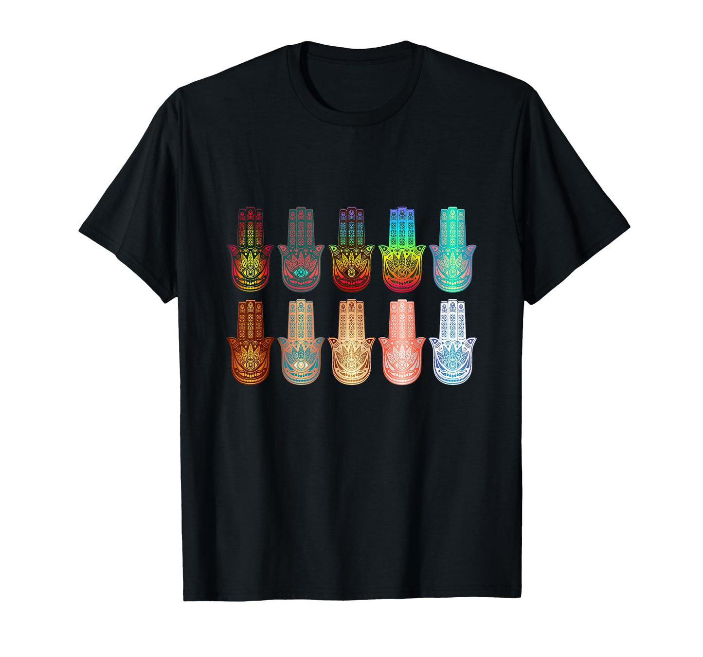 Spiritual Hamsa Hand Of Fatima Yoga T-Shirt T-Shirt