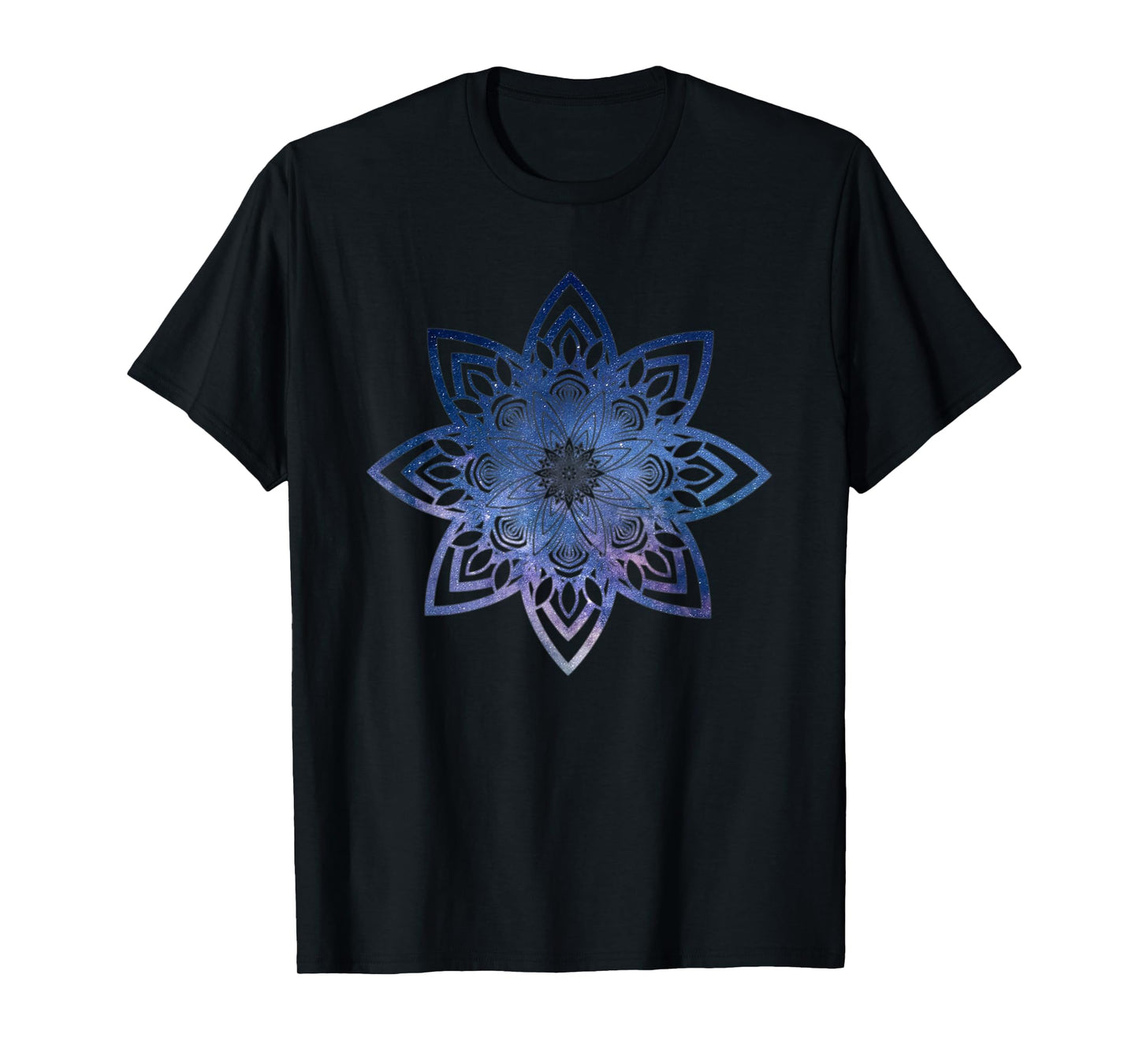 Blue Milkyway Mandala Sacred Geometry Yoga Mantra Om T-Shirt