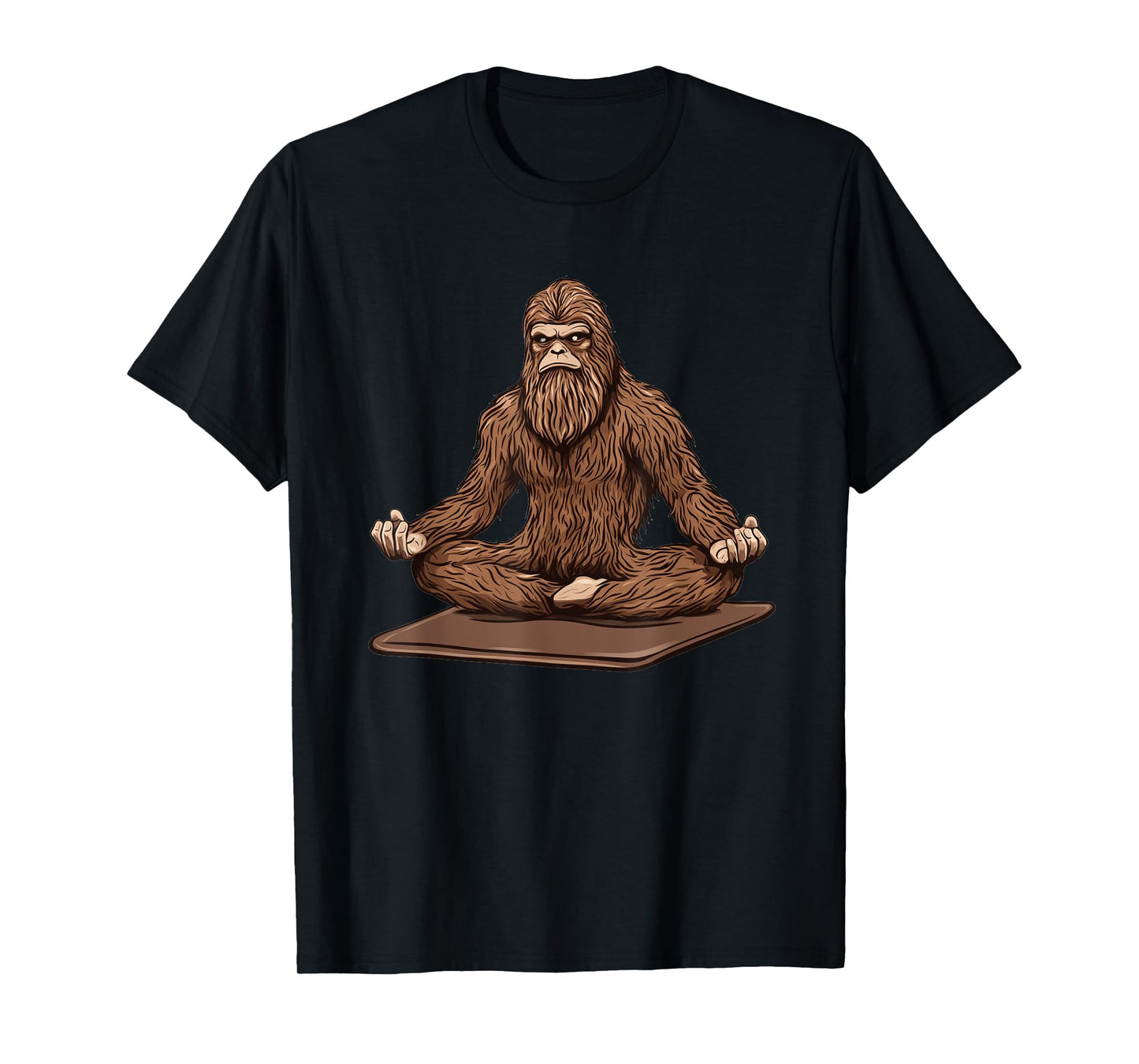 Sasquatch Using a Yoga Mat T-Shirt