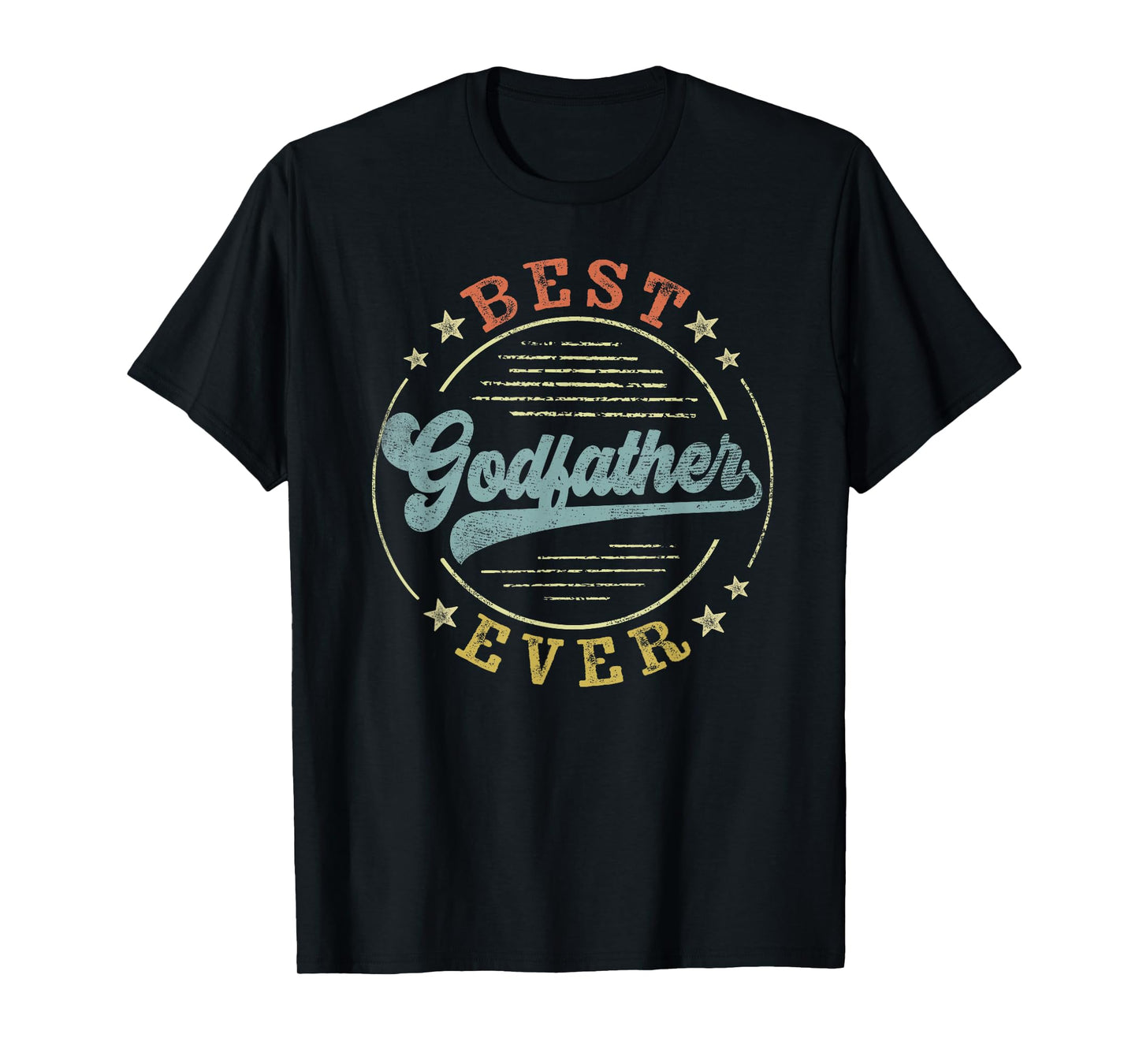Best Godfather Ever Father's Day Godfather Gifts Emblem T-Shirt