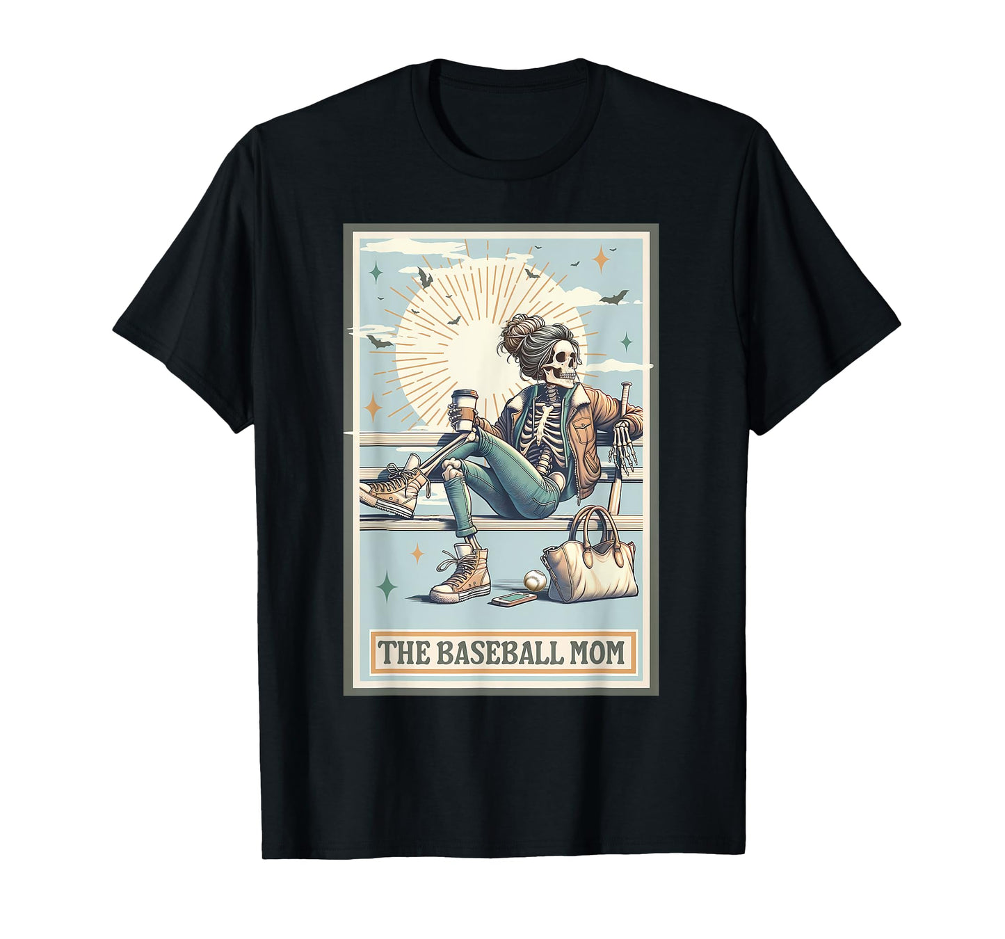 The Baseball Mom Skeleton Tarot, Baseball Mama Mother's Day T-Shirt