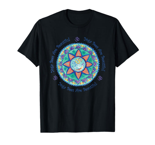 Yoga Bees Om Mandala T-Shirt
