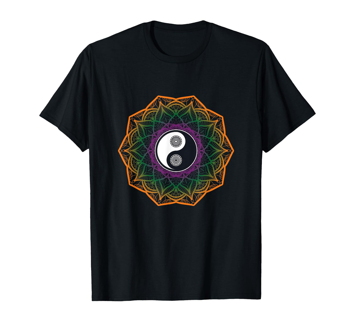 Mandala Yin And Yang Sanskrit Chinese Asian Harmony T-Shirt