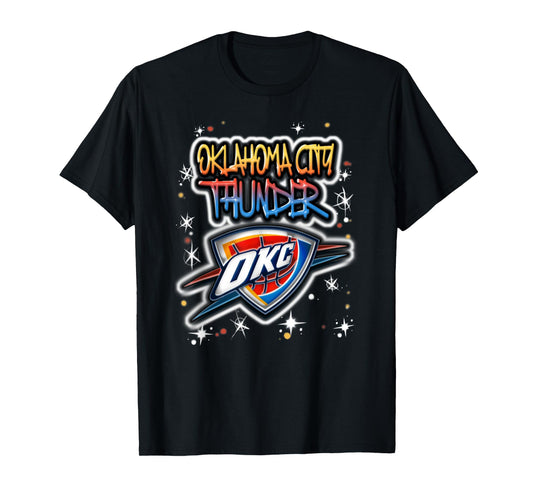 NBA Oklahoma City Thunder Airbrush Logo T-Shirt